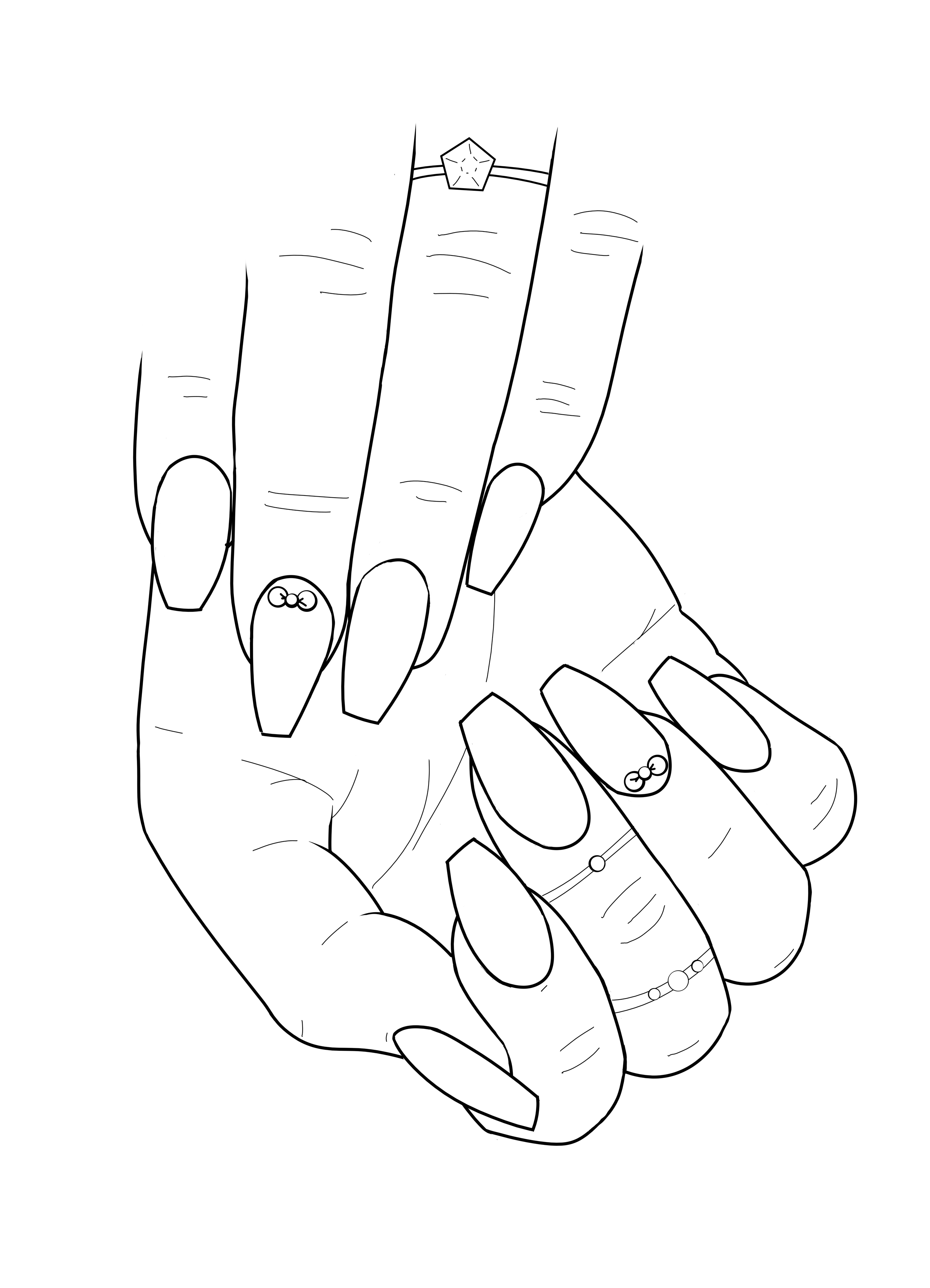 Рука с длинными ногтями раскраска (49 фото) - картинки modni