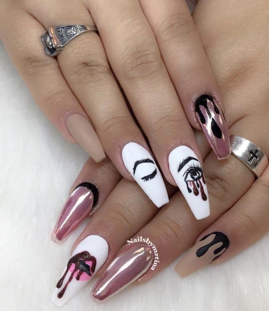 Маникюр на форму балерина