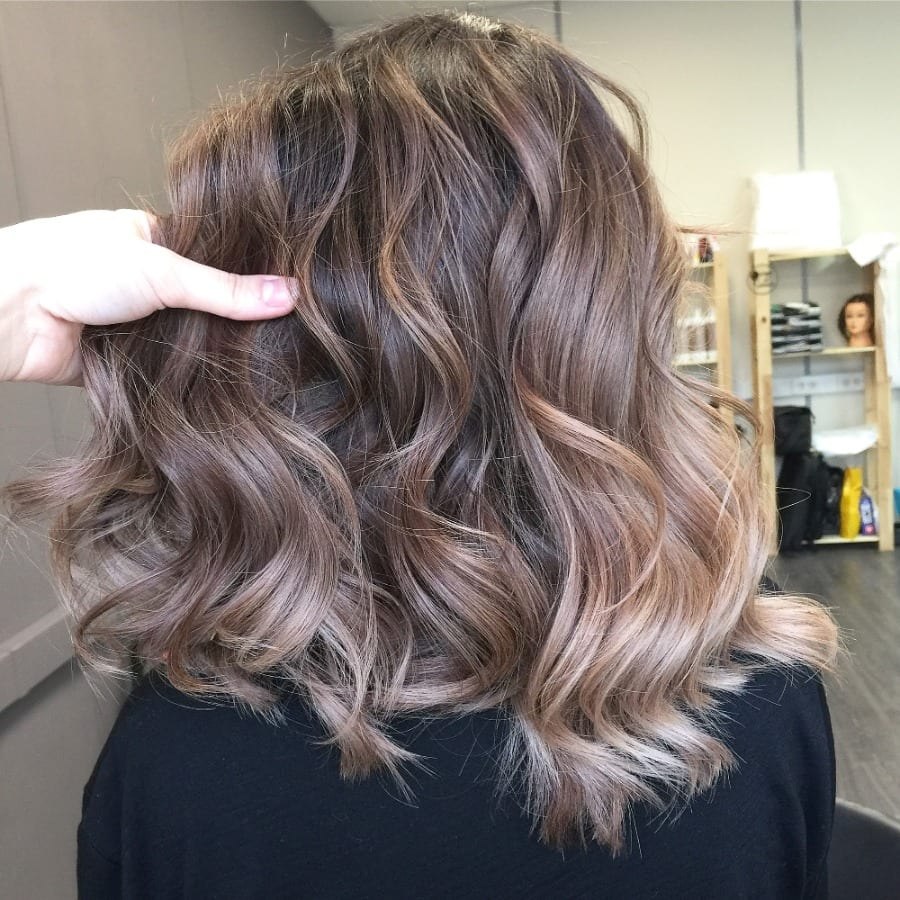 Пепельный каштан балаяж