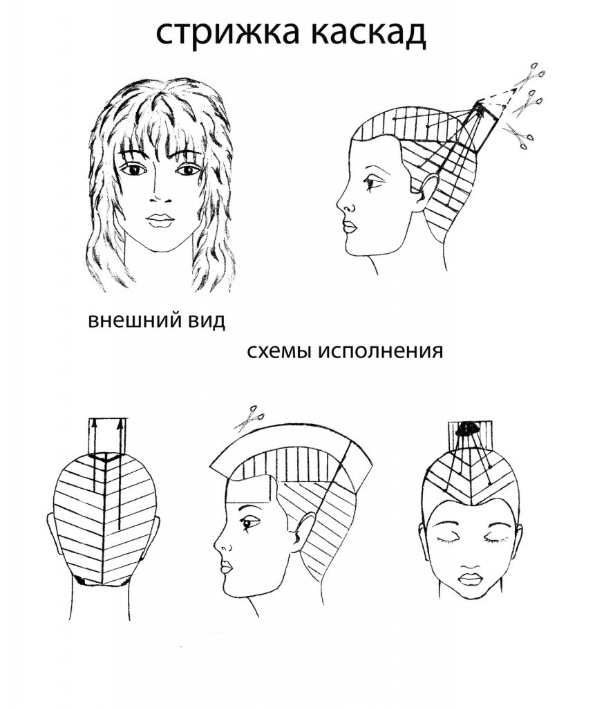 Схема разделения волос для аиртач