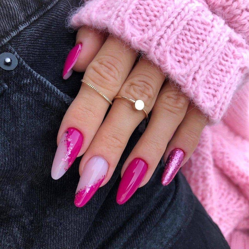 Ногти дизайн новинки 2021 новый молодёжные миндаль