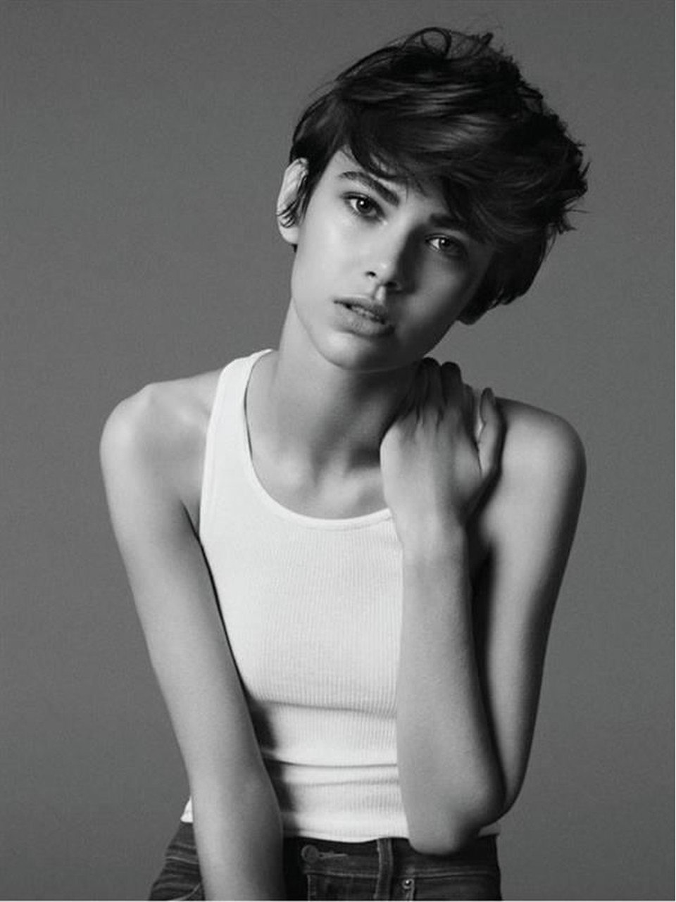 Androgynous teenager