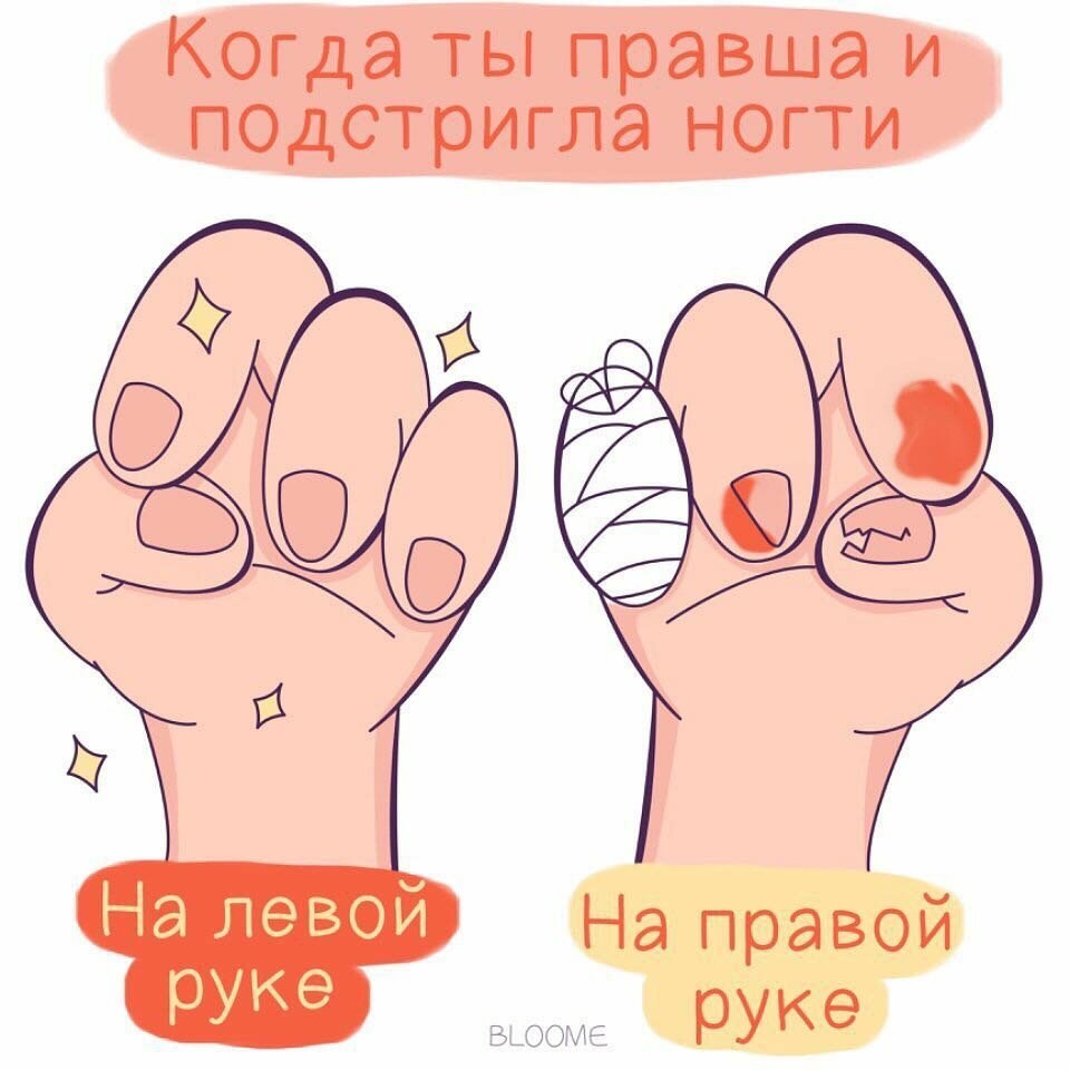 Маникюр разные ногти на правой и левой руке