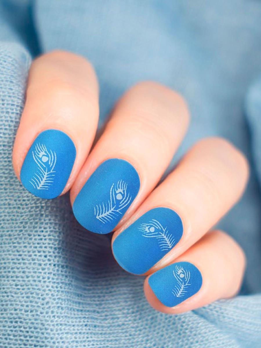 Маникюр для подростков голубой