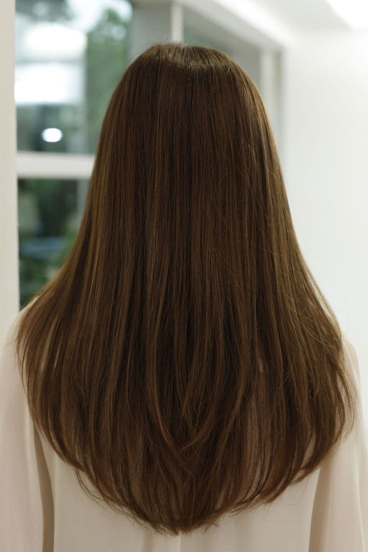 Как подстричь длинные волосы вид сзади