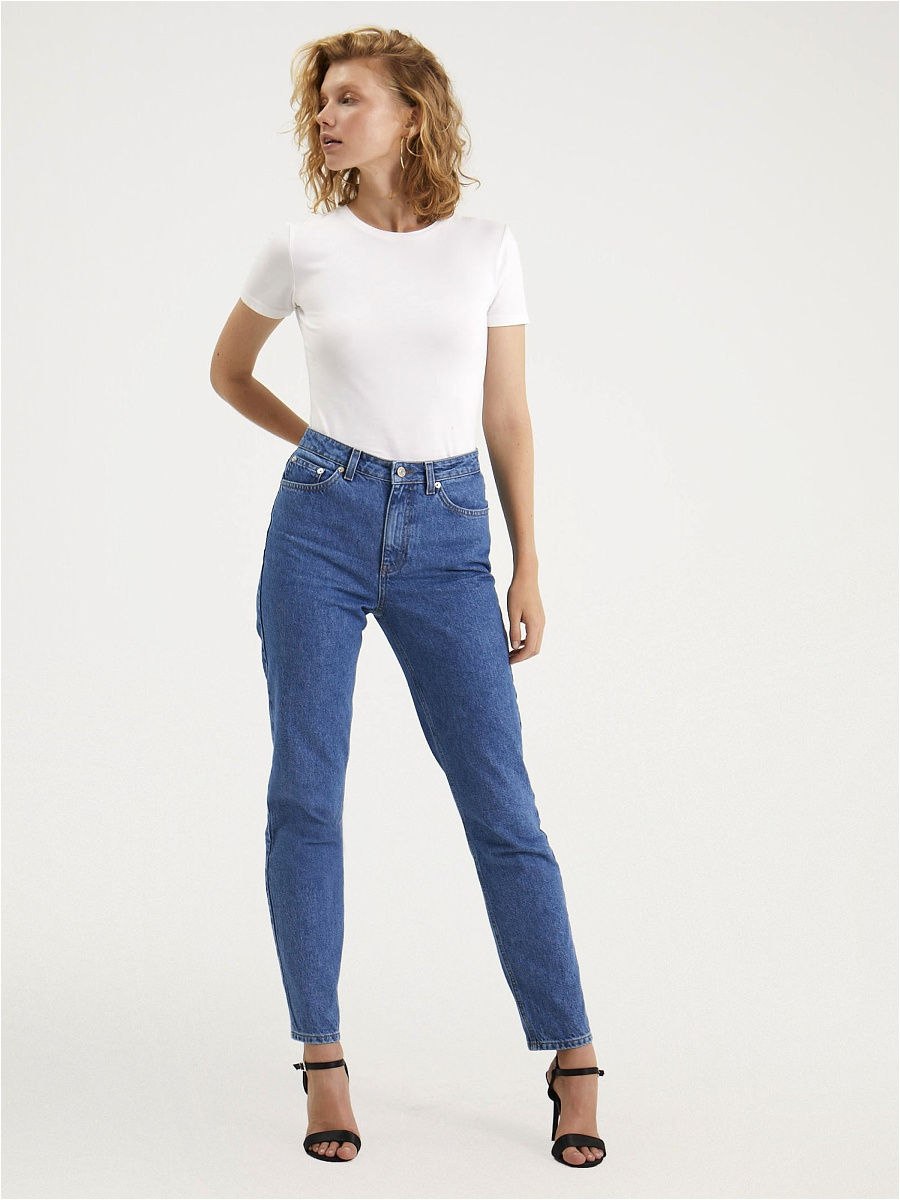 Брюки джинсовые женские con-354 mom Fit Conte