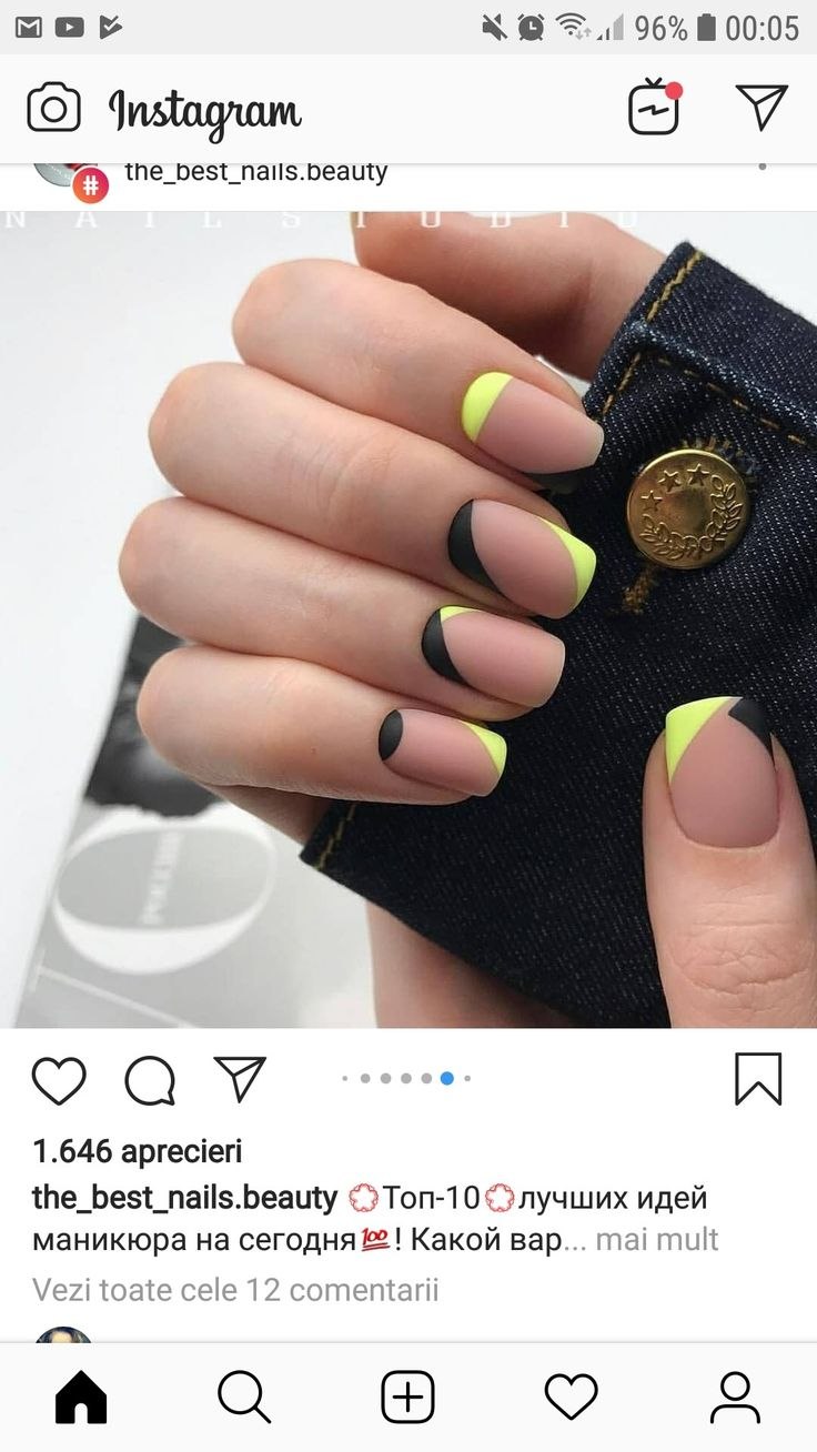 Бомбовый маникюр на короткие