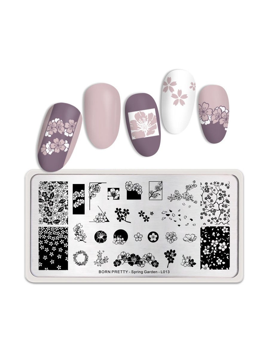 Born pretty пластина для стемпинга Spring Garden l010