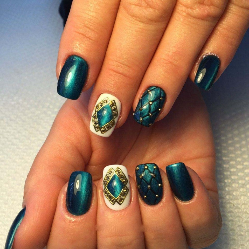 Шеллак малахит Шиммер