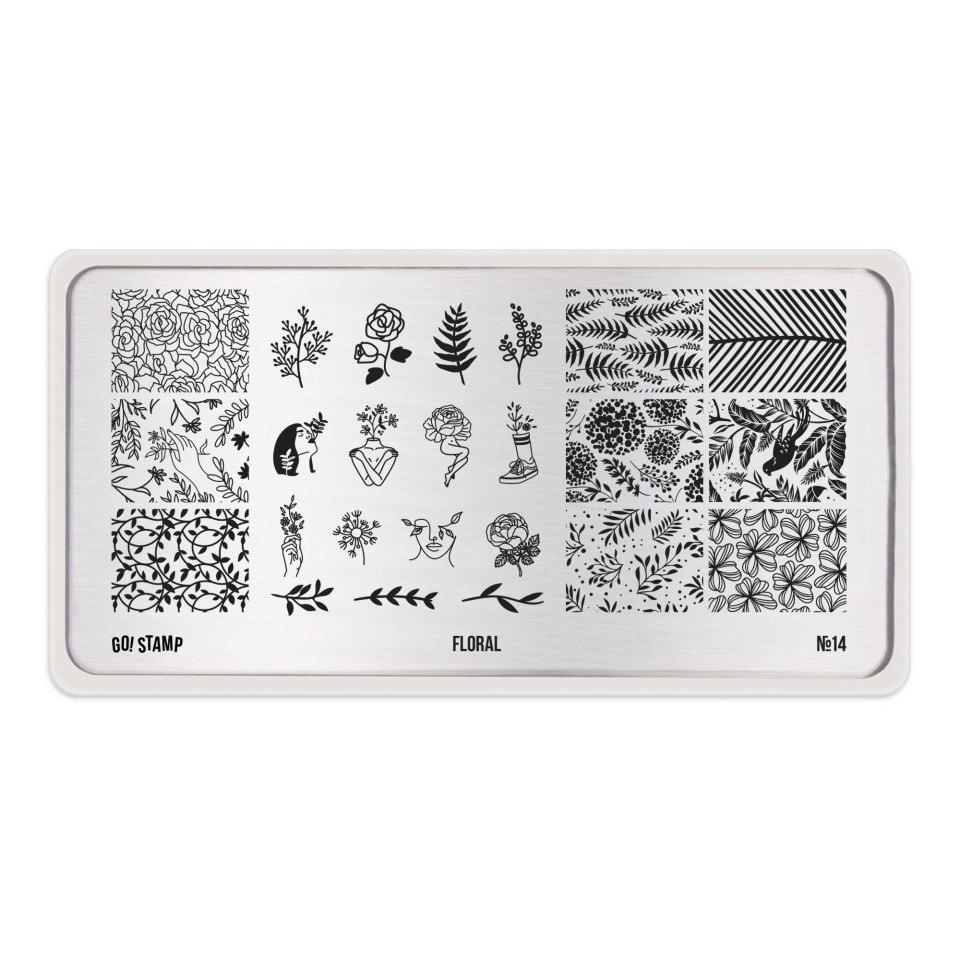 Go stamp пластина для стемпинга 14 Floral