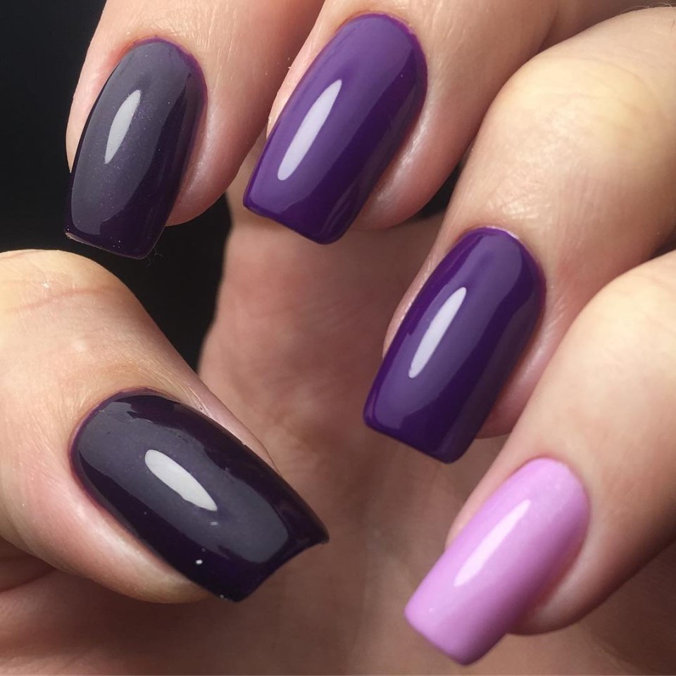 Маникюр в сиреневый ьонах