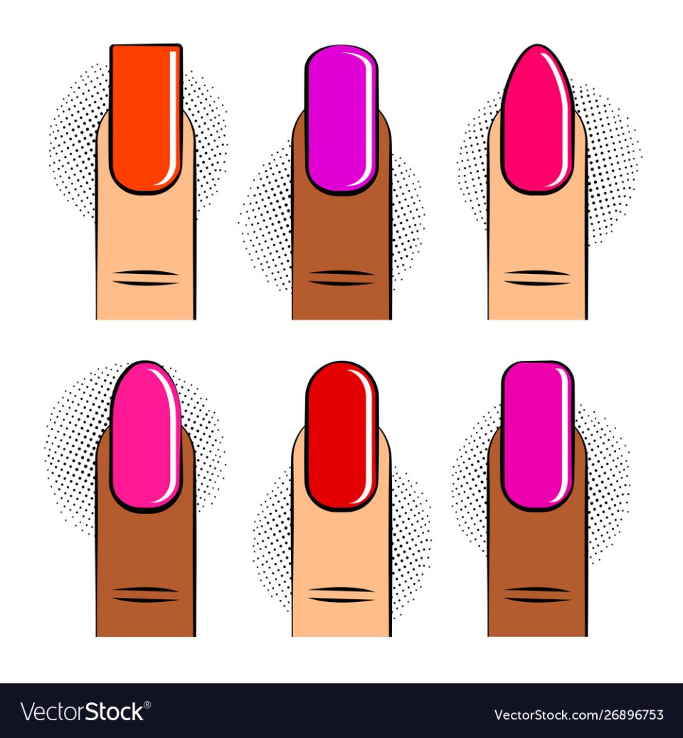 Трафареты ногтей для рисования