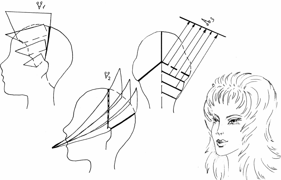 Стрижка на длинные волосы техника. Стрижка Гаврош технология. Гаврош технология и схема стрижки. Технология стрижки рапсодия схема. Схема стрижки градуированное каре на короткие волосы.
