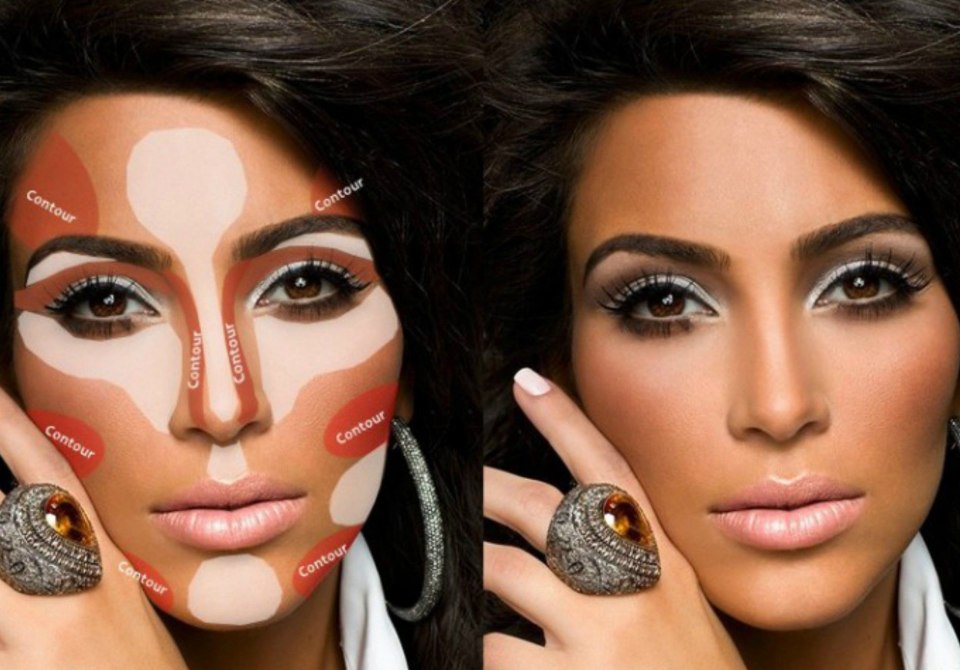 Мелирование контуринг