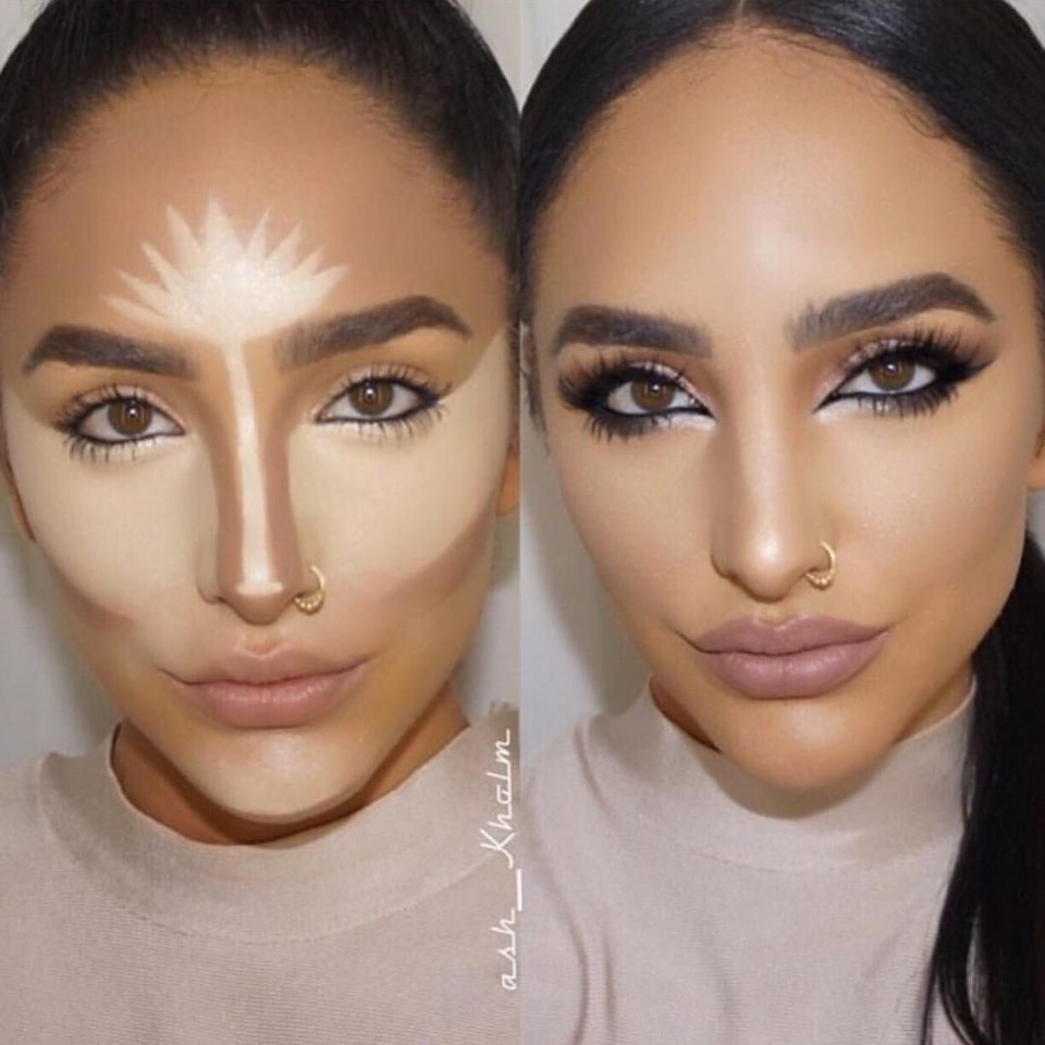 Макияж контурирование лица