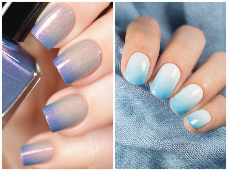 Ногти в технике омбре