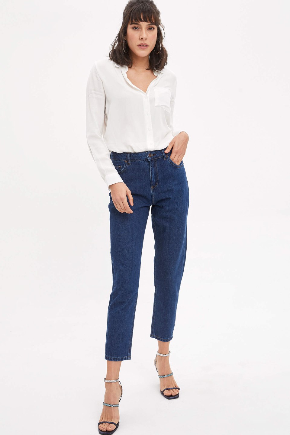 Брюки джинсовые женские con-306 mom Fit Conte