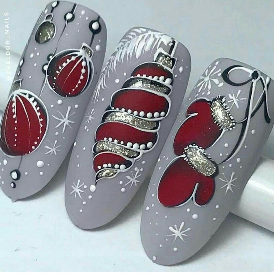 Новогодние ногти