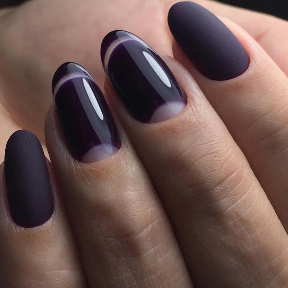 Маникюр темные цвета