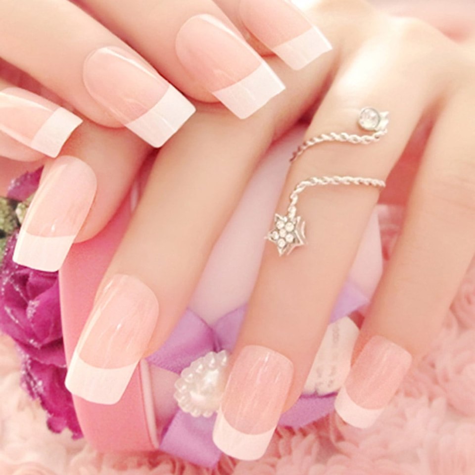 Френч маникюр на длинные ногти