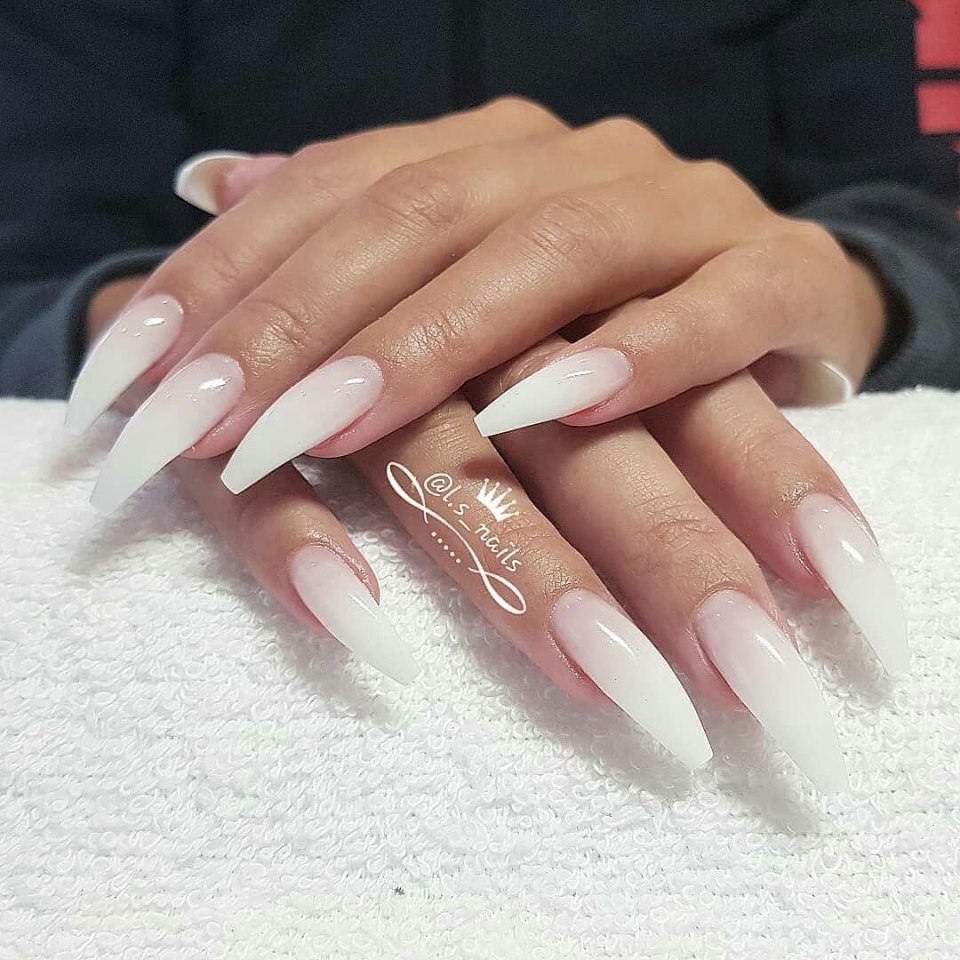 Френч на балерине ногти