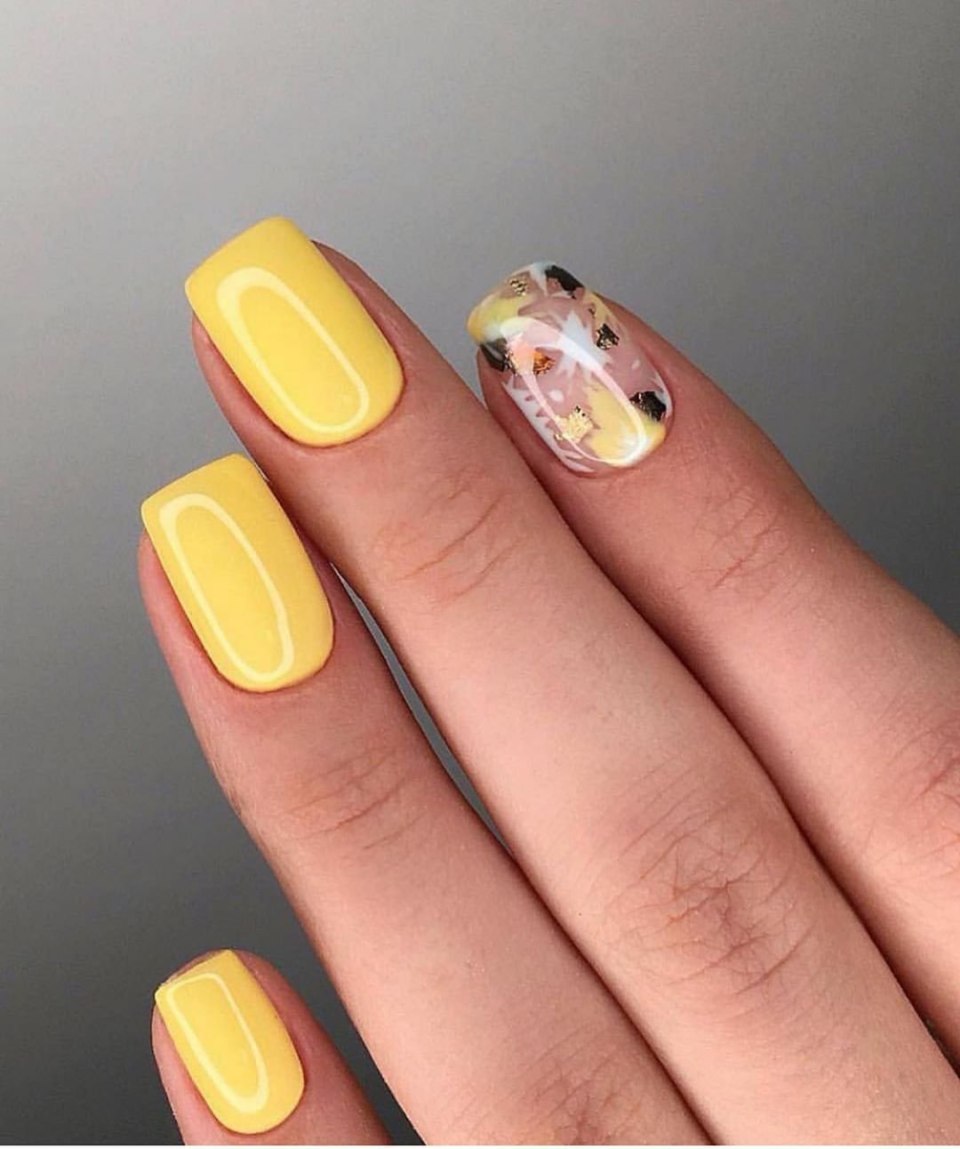 Жёлтый маникюр