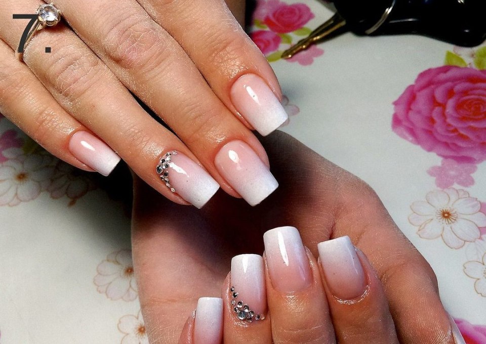 Френч омбре на ногтях