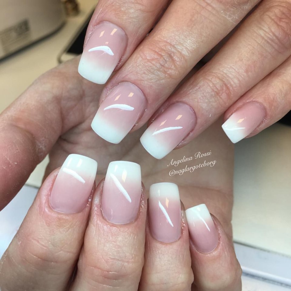 Ногти французский френч омбре