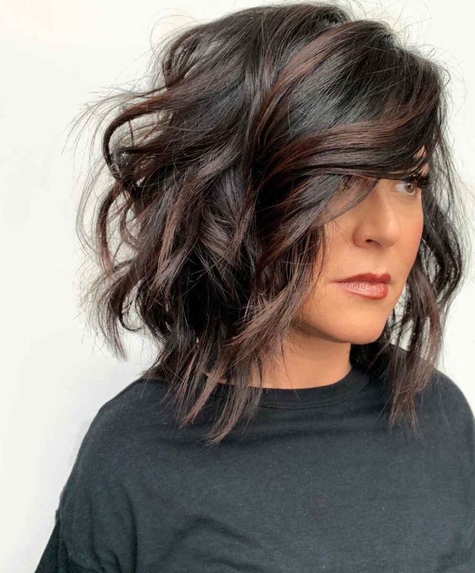 Косая челка