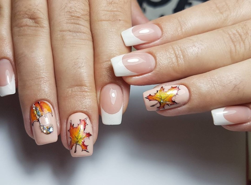 Осенний маникюр Золотая осень