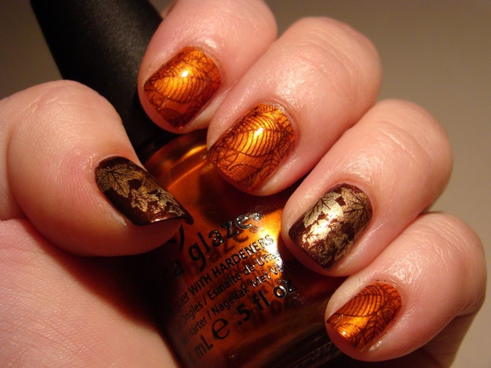 Красивый осенний маникюр