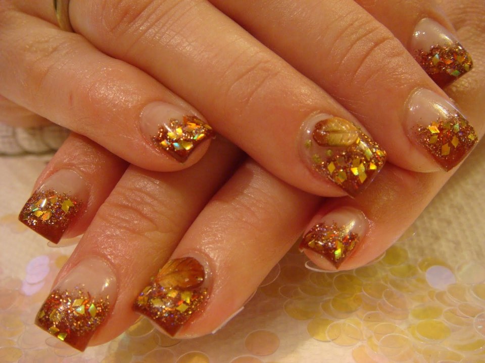 Осенний френч с блестками