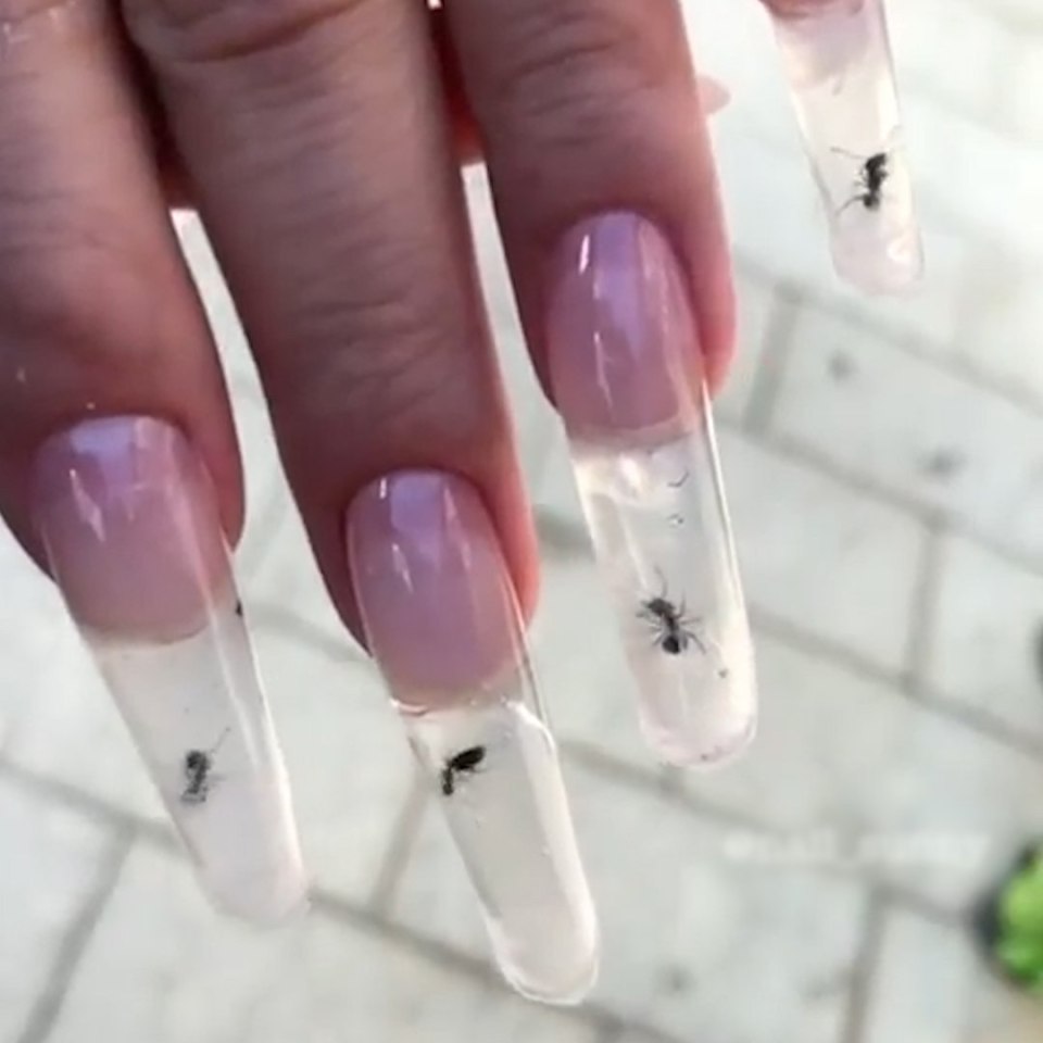 Маникюр с насекомыми