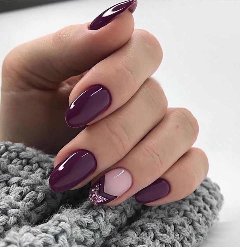 Маникюр однотонный для женщин