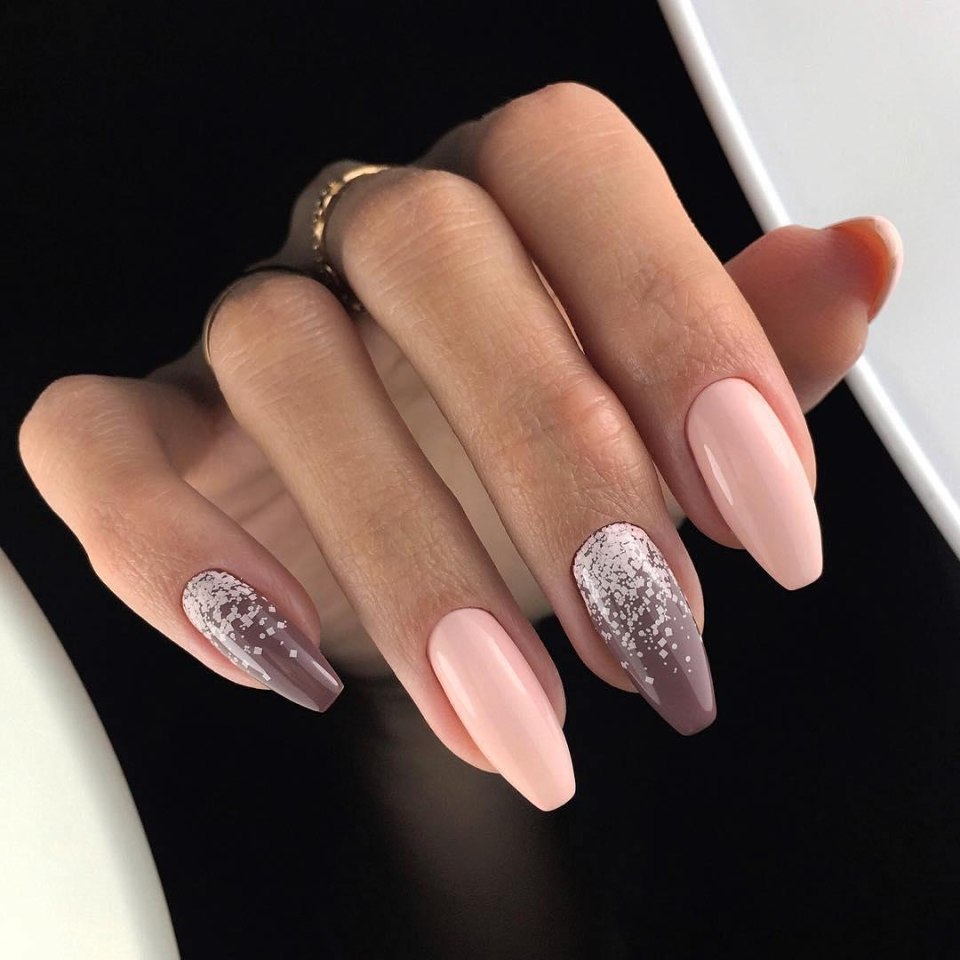 Маникюр на балерину 2021 нежный