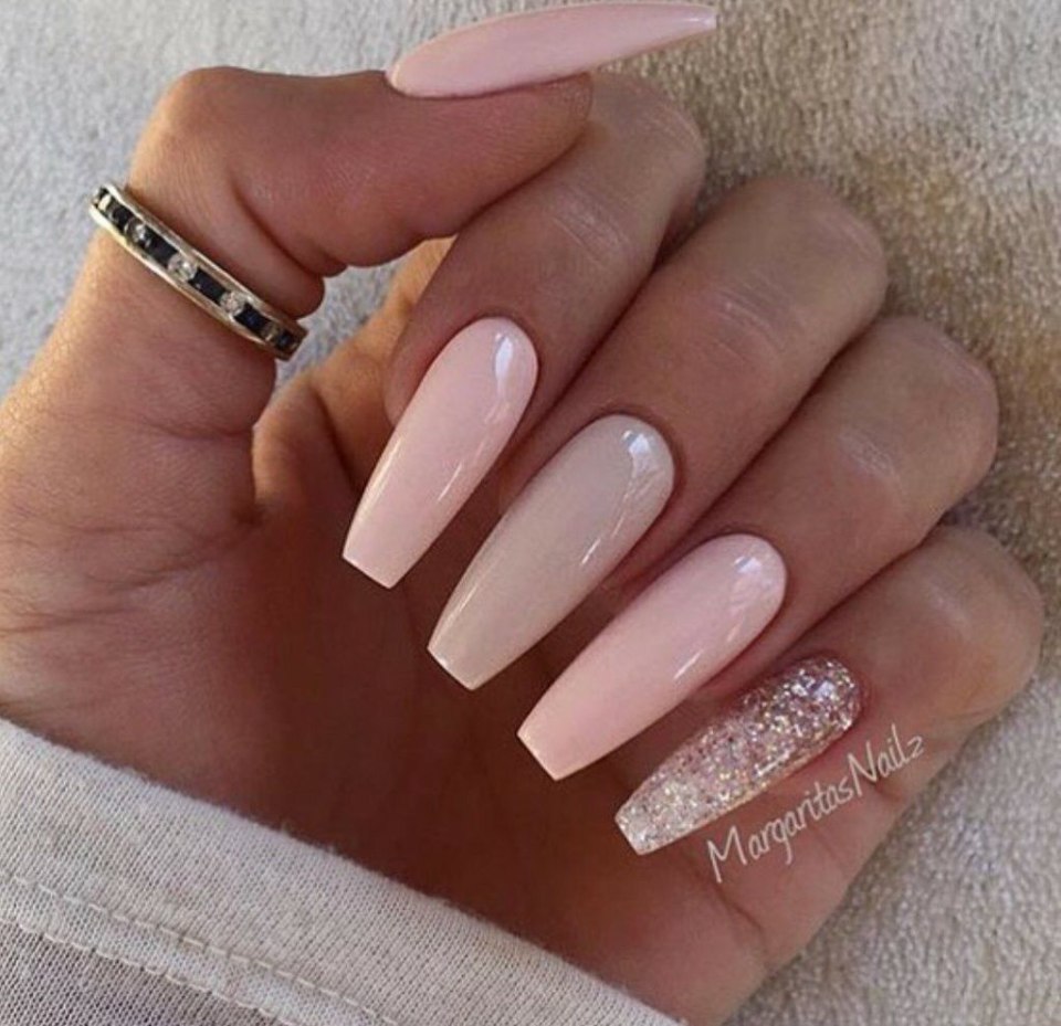 Шикарные розовые ногти