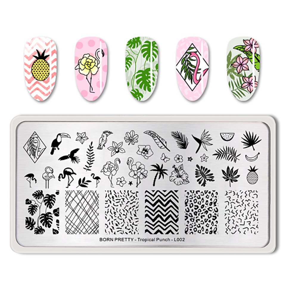 Пластина born pretty Tropical Punch l002