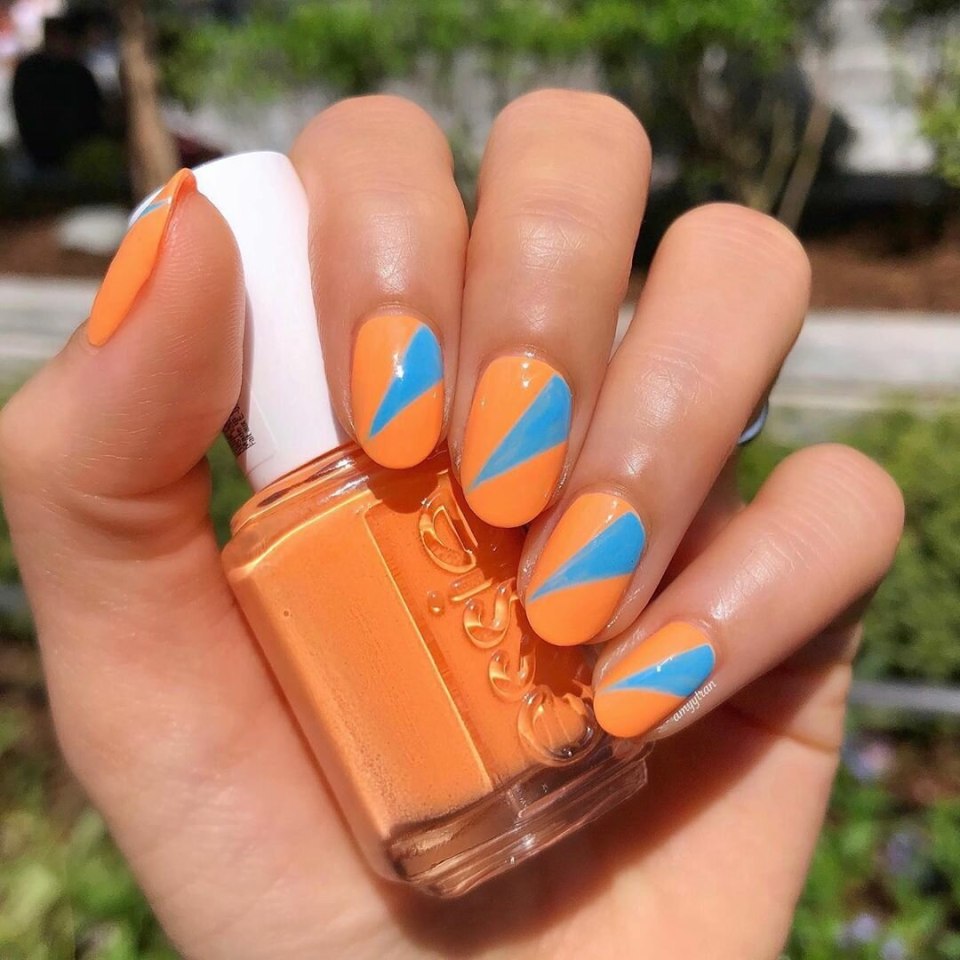 Оранжевые ногти