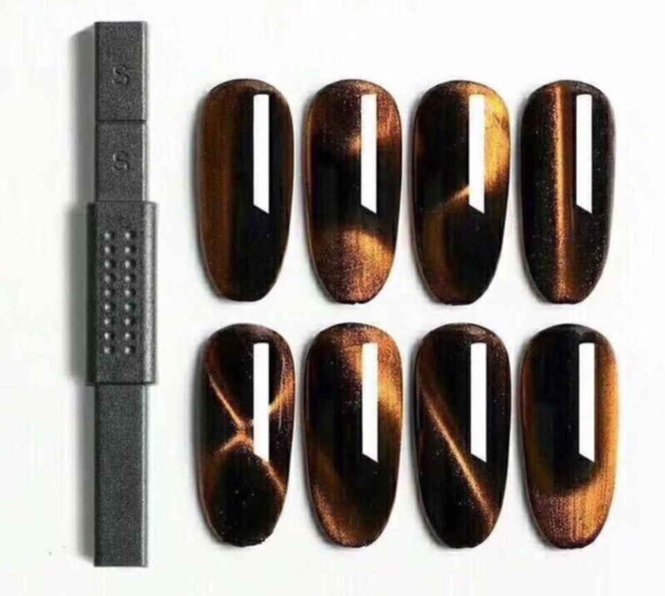 Магнит для гель-лака (кошачий глаз) 2х сторонний (чёрный)