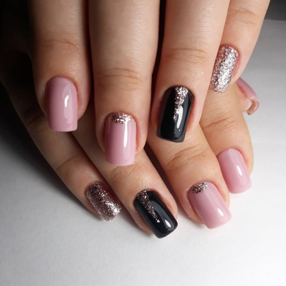 Маникюр на квадратные ногти