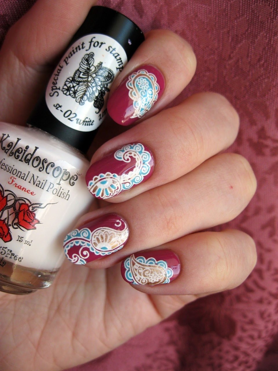 Маникюр со стемпингом гель лак
