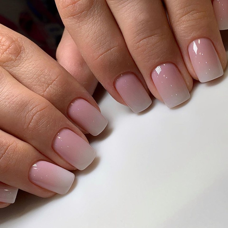 Френч омбре миндаль