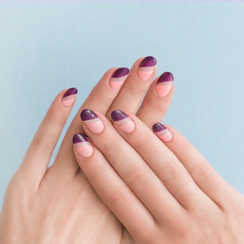 Френч на половину ногтя