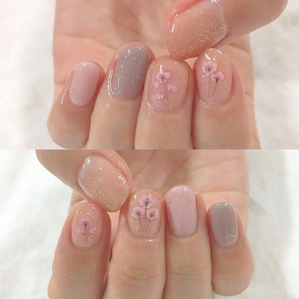 Прозрачные ногти короткие