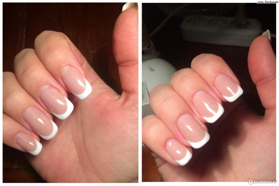 Френч маникюр с белой основой
