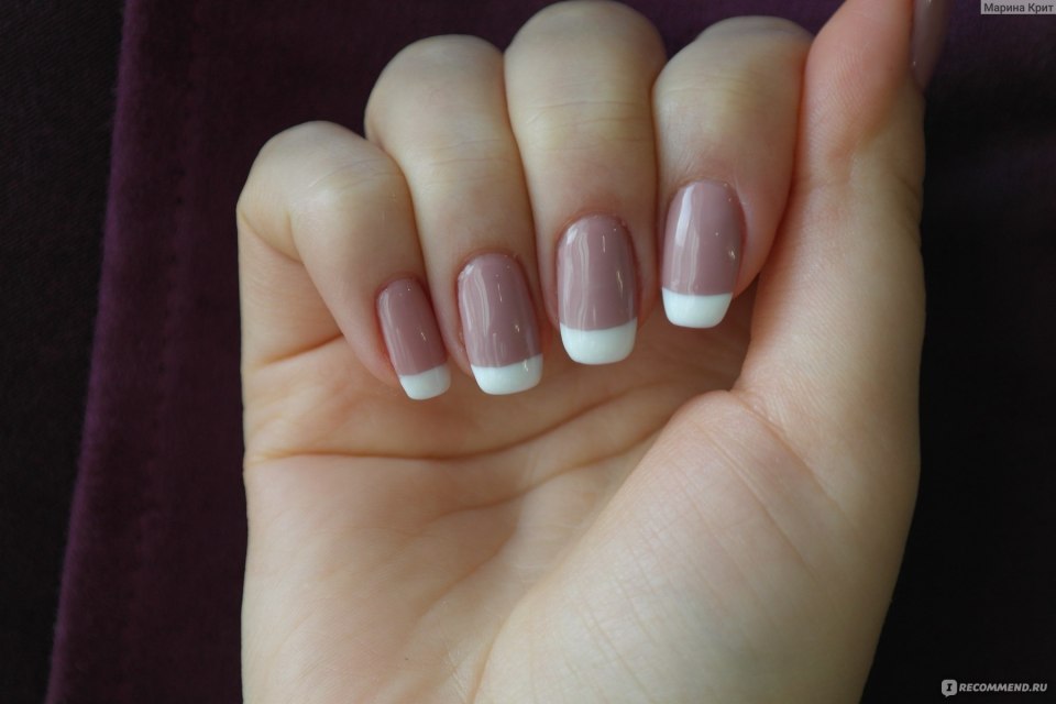 Отросший гель лак френч