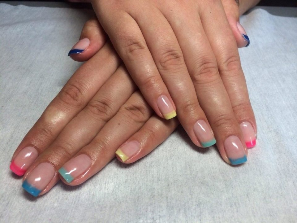 Наращивание ногтей французский маникюр