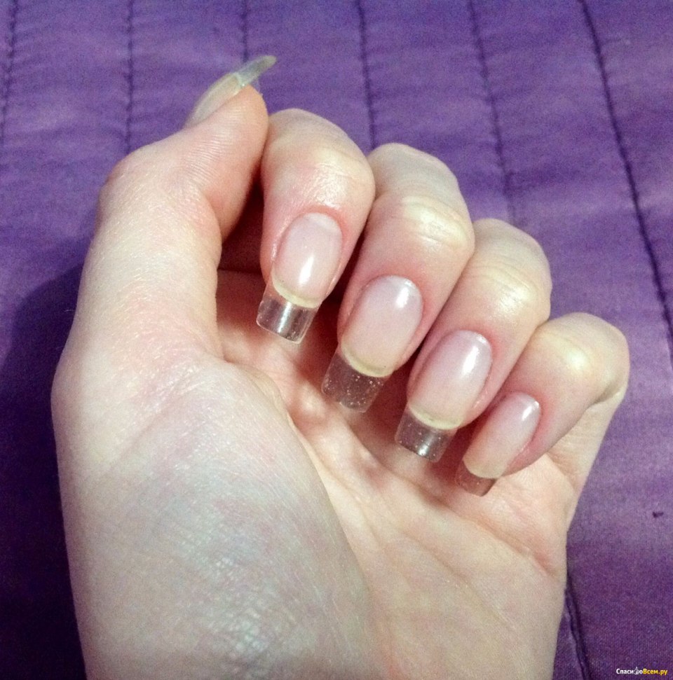 Френч на прозрачной основе с дизайном