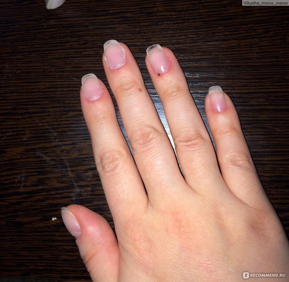 Наращивание ногтей без камуфляжа