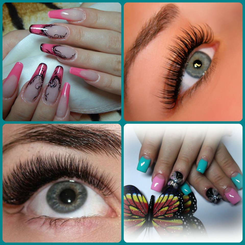 Наращивание ногтей и наращивание ресницы